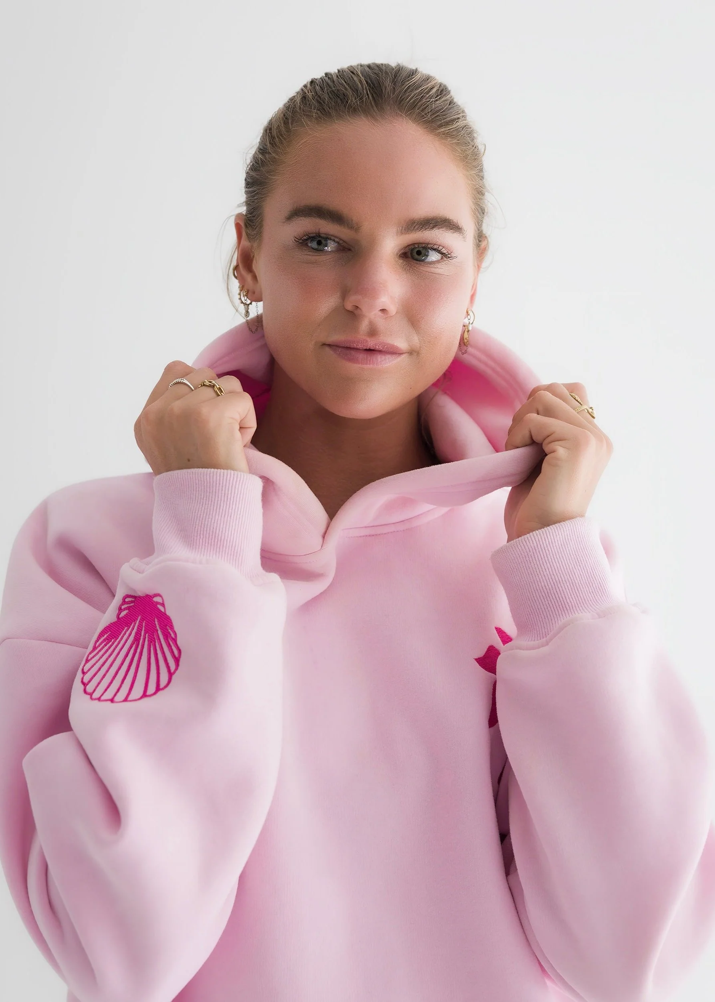 "Hawaii Hibiscus" Blush Hoodie