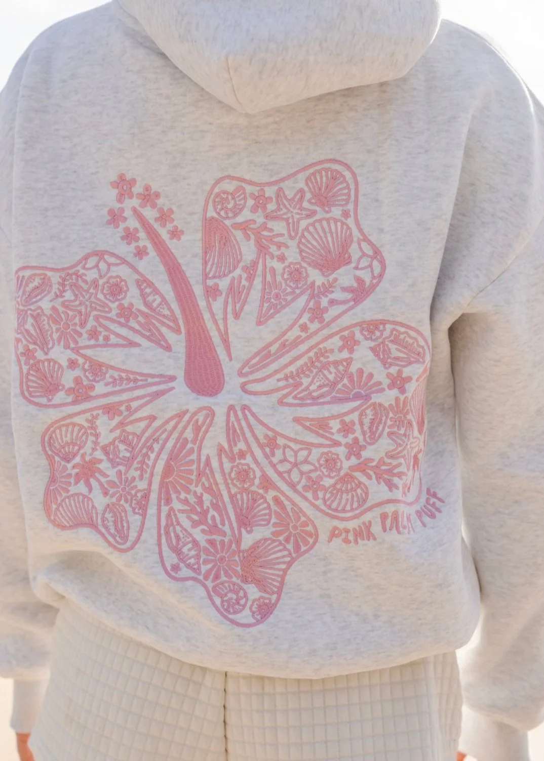 "Hawaii Hibiscus" Heather Cloud Hoodie