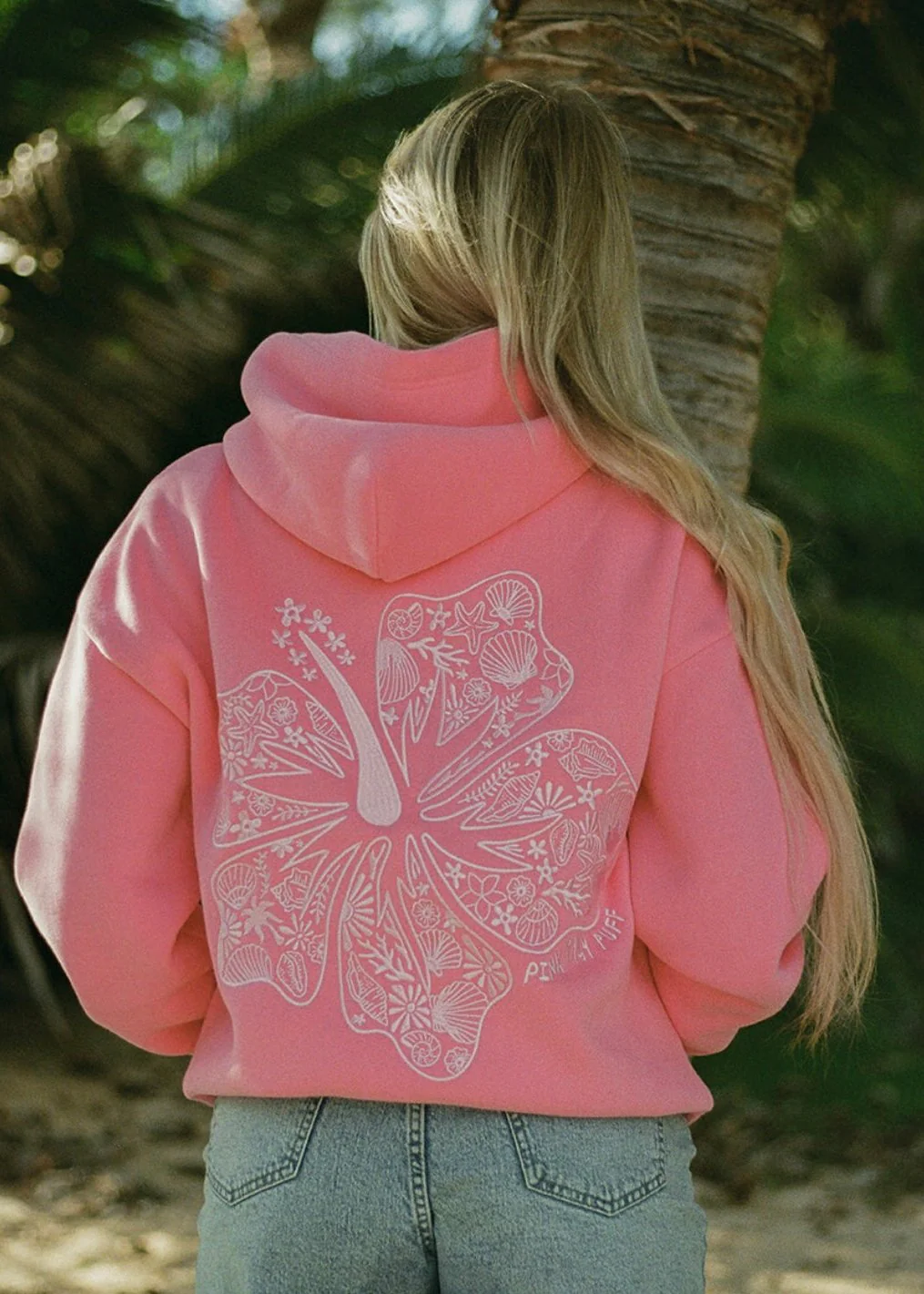 "Hawaii Hibiscus" Sonic Pink Hoodie