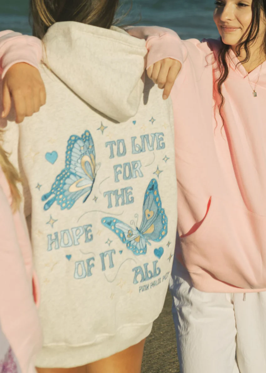 "To Live For the Hope of it All" Heather White Hoodie