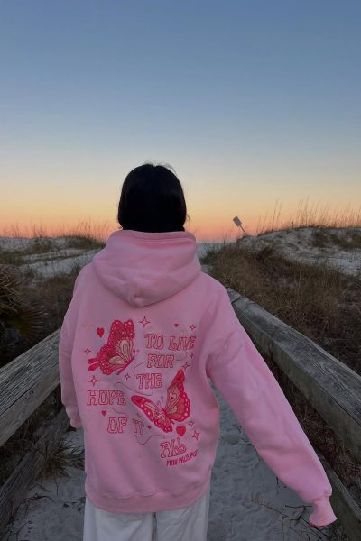 “To Live For the Hope of it All” Pink – Pink Palm Puff